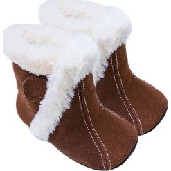 Buciki niemowlęce: Skórzane buty niemowlęce „Bootz” w kolorze brązowym