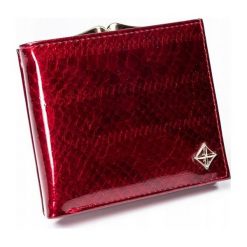 PiĘkny luksusowy portfel damski portmonetka bigiel. Portfele damskie MILANO DESIGN, bez wzorów, ze skóry. Za 59,90 zł.