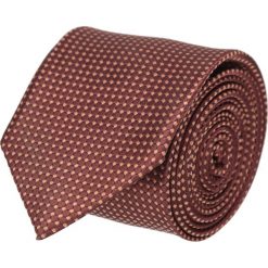 Krawat platinum brąz classic 201. Brązowe krawaty męskie marki Recman, w geometryczne wzory, z tkaniny, eleganckie. Za 49,00 zł.