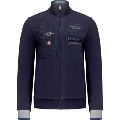 Bluza AERONAUTICA MILITARE. Niebieskie bluzy męskie Aeronautica Militare, z haftami, militarne, ze stójką, bez rękawów, bez kaptura. W wyprzedaży za 602,00 zł.