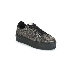 Buty Victoria DEPORTIVO GLITTER/CARAMELO. Czarne trampki i tenisówki damskie Victoria, bez wzorów, bez zapięcia. Za 279,20 zł.
