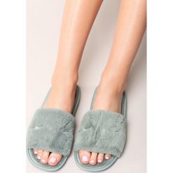 Zielone Klapki Night Falls. Zielone klapki damskie other, z materiału, na płaskiej podeszwie. Za 39,99 zł.