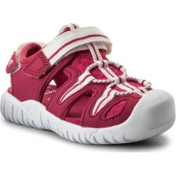Sandały CLARKS - Rapid Beach 261313676 Raspberry. Różowe sandały dziewczęce Clarks, ze skóry ekologicznej, bez zapięcia. W wyprzedaży za 129,00 zł.