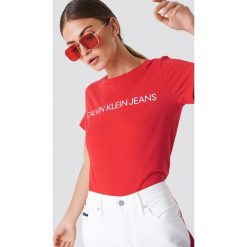 T-shirty damskie: Calvin Klein T-shirt Institutional Logo Slim Fit - Red