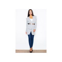 Płaszcz M407 Szary. Szare płaszcze damskie FIGL, m, bez wzorów, eleganckie. Za 219,00 zł.