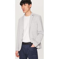 Marynarki męskie: Melanżowa marynarka slim fit – Jasny szar