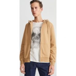 Rozpinana bluza z kapturem - Brązowy. Pomarańczowe bluzy męskie marki Reserved, s, bez wzorów, z kapturem, bez rękawów, z kapturem. Za 89,99 zł.