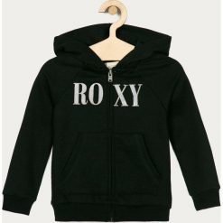 Roxy - Bluza dziecięca 104-176 cm. Czarne bluzy dziewczęce Roxy, z nadrukiem, z bawełny, bez rękawów, z kapturem. Za 169,90 zł.