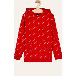 Vans - Bluza dziecięca 129-173 cm. Czerwone bluzy chłopięce Vans, bez wzorów, z bawełny, bez rękawów, z kapturem. Za 259,90 zł.
