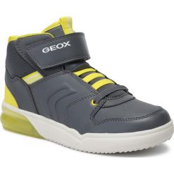 Sneakersy GEOX - J Grayjay B. C J949YC 0BU11 C1267 DD Dk Grey/Lime. Szare trampki chłopięce Geox, bez wzorów, ze skóry ekologicznej, bez zapięcia. Za 369,00 zł.