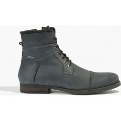 Buty zimowe męskie: Kozaki granatowe Luca