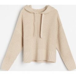Sweter z kapturem - Kremowy. Białe swetry damskie Reserved, s, bez wzorów, bez rękawów, z kapturem. Za 119,99 zł.