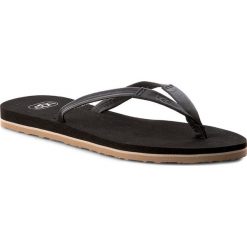 Japonki UGG - W Magnolia 1007563 W/Blk. Czarne klapki damskie marki Ugg, bez wzorów, ze skóry, bez obcasa. W wyprzedaży za 139,00 zł.