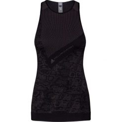 Top ADIDAS BY STELLA McCARTNEY ESSENTIALS SEAMLESS. Czarne topy damskie adidas by Stella McCartney, bez wzorów, z dzianiny, z okrągłym kołnierzem. Za 380,00 zł.