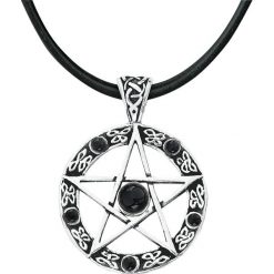 Łańcuszki męskie: etNox Magic and Mystic Black Pentagram Wisiorek + Rzemyk standard