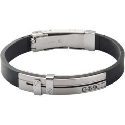 Fossil - Bransoletka. Czarne bransoletki męskie Fossil, metalowe. Za 319,90 zł.