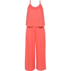 Kombinezon bonprix jasny łososiowy. Różowe kombinezony damskie bonprix, bez wzorów, eleganckie, bez kołnierzyka, bez rękawów. Za 134,99 zł.
