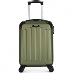 Walizka "Madrid" w kolorze khaki - 45 x 35 x 20 cm. Brązowe walizki Hero & BlueStar, z materiału. W wyprzedaży za 115,95 zł.