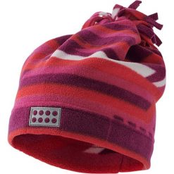 Czapka "Alfred 712" w kolorze różowo-fioletowym. Różowe czapeczki niemowlęce Legowear, w paski, ze skóry. W wyprzedaży za 37,95 zł.