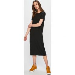 Vero Moda - Sukienka. Szare sukienki damskie Vero Moda, na co dzień, xl, bez wzorów, z elastanu, casualowe, z okrągłym kołnierzem, z krótkim rękawem, krótkie, midi, proste. W wyprzedaży za 69,90 zł.