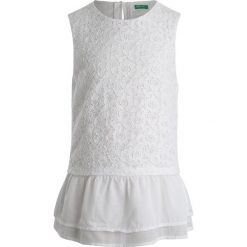 Benetton BLOUSE Bluzka white. Białe bluzki dziewczęce Benetton, z bawełny. Za 129,00 zł.