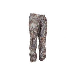 Spodnie myśliwskie POSIKAM 100 IMPER camo. Brązowe spodnie męskie SOLOGNAC, m, bez wzorów, z poliesteru, sportowe. Za 129,99 zł.