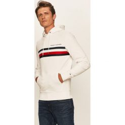 Tommy Hilfiger - Bluza. Niebieskie bluzy męskie TOMMY HILFIGER, s, z aplikacjami, z elastanu, z kapturem, bez rękawów, z kapturem. Za 499,90 zł.