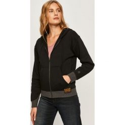 G-Star Raw - Bluza. Czarne bluzy damskie G-Star RAW, s, bez wzorów, z bawełny, bez rękawów, z kapturem. Za 419,90 zł.