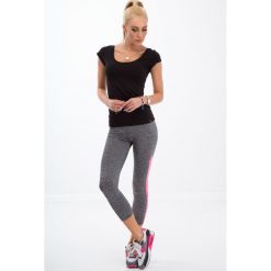 Ciemnoszare legginsy sportowe / fluo róż 5413. Różowe legginsy damskie marki Fasardi, l, bez wzorów. Za 29,00 zł.