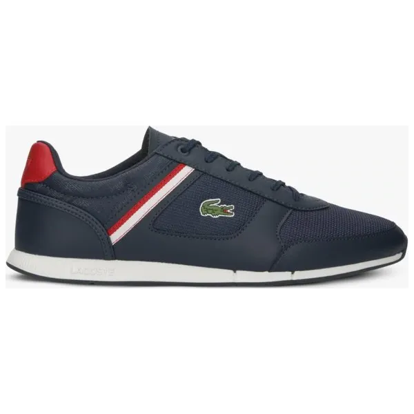 Lacoste Menerva Sport 319 1 Cma buty męskie, granatowy, rozmiar 44,5. Niebieskie buty sportowe męskie Lacoste, z gumy, bez zapięcia, tenisowe. W wyprzedaży za 365,49 zł.