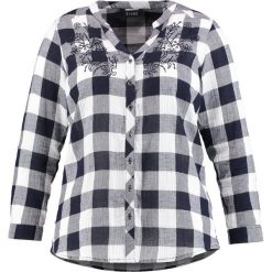 Bluzki asymetryczne: Evans CHECK COLLAR EMBROIDERY Bluzka blue