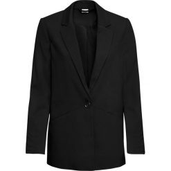Żakiet oversize bonprix czarny. Czarne żakiety damskie bonprix, bez wzorów. Za 79,99 zł.