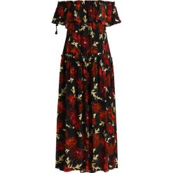 Mos Mosh LUVA FLORE DRESS Długa sukienka black. Czarne długie sukienki damskie marki Mos Mosh, m, z wiskozy, z długim rękawem, długie. Za 829,00 zł.