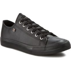 Trampki BIG STAR - V174345 Black. Czarne półbuty męskie marki BIG STAR, bez wzorów, z gumy, eleganckie, bez zapięcia. Za 109,00 zł.