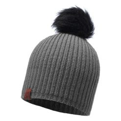Czapka w kolorze szarym. Szare czapki damskie Buff, z materiału. W wyprzedaży za 89,95 zł.