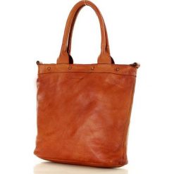 MARCO MAZZINI Torebka skórzana vintage shopper old pelle lavata camel. Brązowe torby damskie na zakupy MAZZINI, w paski, ze skóry, vintage. W wyprzedaży za 399,00 zł.