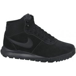 Nike Buty Hoodland Suede Shoe Black 44. Czarne buty zimowe sportowe męskie marki Nike, za kostkę. W wyprzedaży za 285,00 zł.