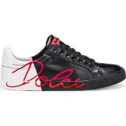 Trampki męskie: BUTY MĘSKIE TRAMPKI T206 – CZARNE/BIAŁE