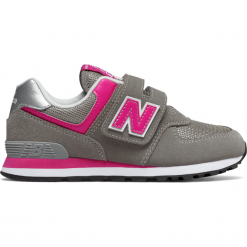 New Balance YV574GP. Szare buciki niemowlęce marki New Balance, z materiału. W wyprzedaży za 99,99 zł.