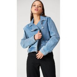 NA-KD Trend Kurtka jeansowa Biker - Blue. Niebieskie bomberki damskie NA-KD Trend, z jeansu. Za 242,95 zł.
