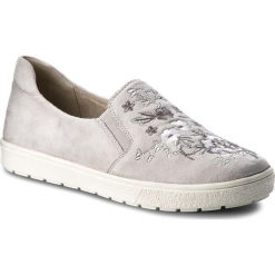 Tenisówki CAPRICE - 9-24215-30 Lt Grey Suede 201. Szare półbuty damskie marki Caprice, bez wzorów, ze skóry, bez zapięcia. W wyprzedaży za 169,00 zł.