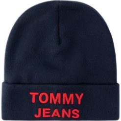 Czapka TOMMY JEANS - Tjm Logo Beanie AM0AM05205 0F7. Niebieskie czapki męskie Tommy Jeans, bez wzorów, z bawełny. W wyprzedaży za 129,00 zł.