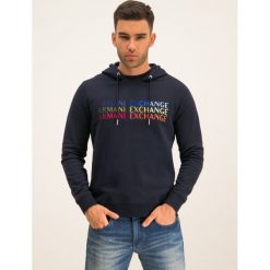 Bluza Armani Exchange 6GZMCB ZJKRZ 1583. Niebieskie bluzy męskie Armani Exchange, xxl, bez wzorów, z bawełny, bez kołnierzyka, bez rękawów, bez kaptura. W wyprzedaży za 269,00 zł.