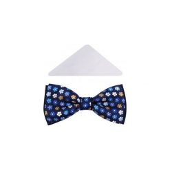 Granatowa mucha w kolorowe kwiaty A199. Muszki męskie Modini Moda Męska, na co dzień, w kwiaty, z jedwabiu, eleganckie. Za 89,10 zł.