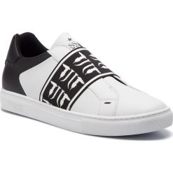 Sneakersy TRUSSARDI JEANS - 77A00141 K308. Białe sneakersy męskie Trussardi Jeans, na co dzień, bez wzorów, z jeansu, eleganckie, bez zapięcia. Za 549,00 zł.