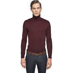 Sweter wenlock golf bordo. Brązowe swetry męskie marki Recman, m, bez wzorów, z golfem, bez kaptura. Za 169,00 zł.