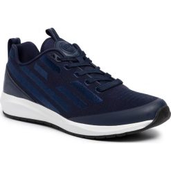 Sneakersy EA7 EMPORIO ARMANI - X8X031 XK054 00285 Navy. Niebieskie sneakersy męskie EA7 Emporio Armani, bez wzorów, ze skóry ekologicznej, bez zapięcia. W wyprzedaży za 459,00 zł.