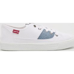 Levi's - Tenisówki Malibu S. Białe trampki i tenisówki damskie Levi's®, bez wzorów, z gumy, na sznurówki. Za 189,90 zł.