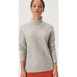 Sweter basic z golfem - Jasny szary. Szare swetry damskie Sinsay, s, bez wzorów, bez rękawów. Za 59,99 zł.