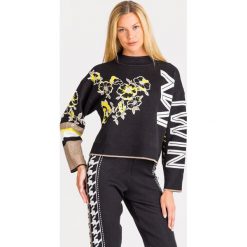 SWETER MY TWIN TWINSET. Czarne swetry damskie Twinset, s, bez wzorów, z dzianiny, bez rękawów, bez kaptura. Za 699,00 zł.